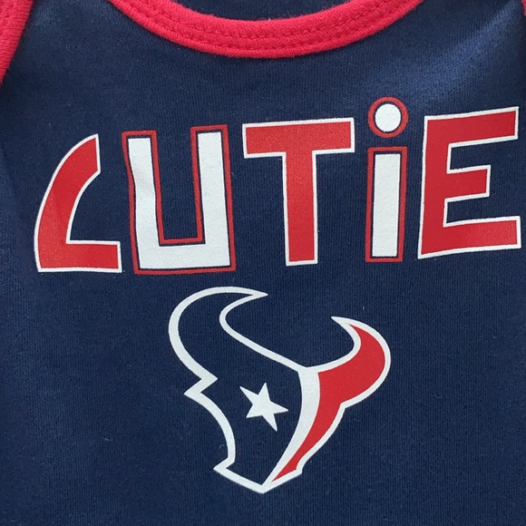 Houston Texans NFL Football Team Infant Girls Cutie Bodysuit Size 0-3 Months - Picture 2 of 7